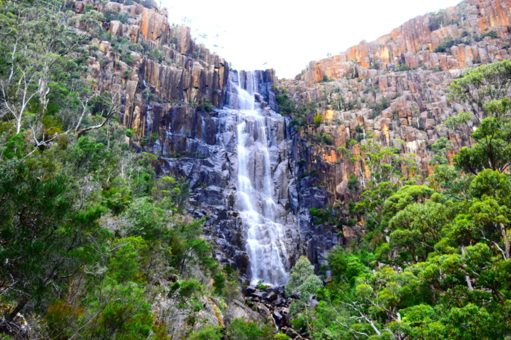 Pelvarata waterfalls in Tasmania